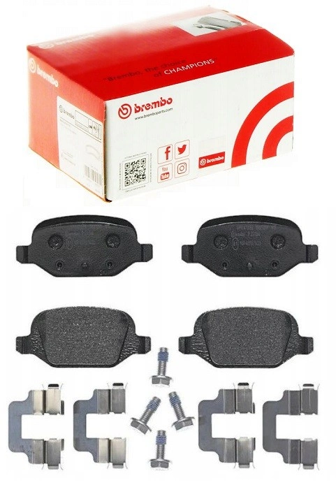 Тормозные колодки задние Лада Веста с дисковыми тормозами, Х Рей Кросс, Brembo