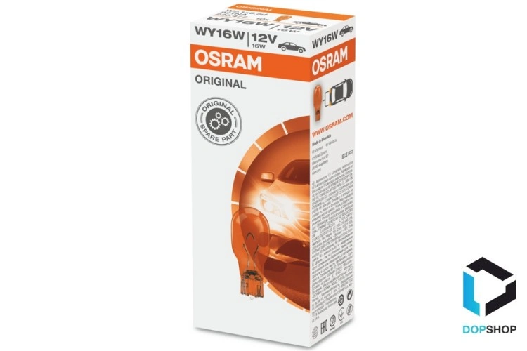 Лампа WY16W желтая для указателя заднего поворотникаа Лада Веста и др, Osram