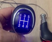 Универсальная ручка КПП с LED подсветкой (механика), задняя передача снизу, Sal Man 
