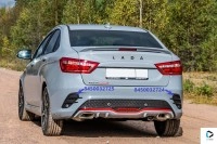 Вставки (дефлекторы) заднего бампера без накладок Лада Веста Спорт, оригинал