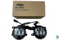 Светодиодные (LED) ПТФ Лада Веста, Х Рей, Ларгус FL, Рено Дастер, Логан, и др., Sal-Man 7 линз с дальним светом (6000К)