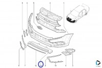Нижняя вставка в передний бампер Лада Гранта FL Drive Active, оригинал 8450104412