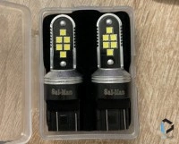 Светодиодные лампы в ДХО T20 W21 5W (цоколь 7443), Sal Man, 2 шт 