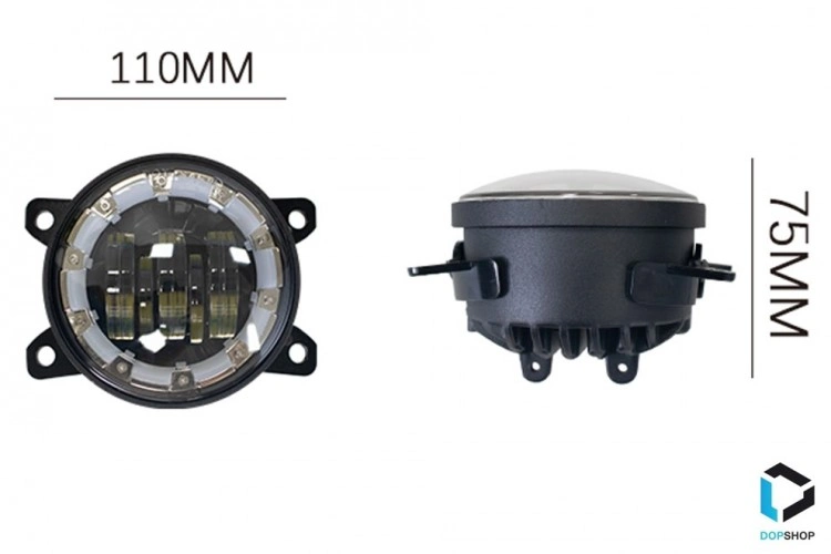 Двухрежимные LED ПТФ Лада Веста, комплект вертикальная линза