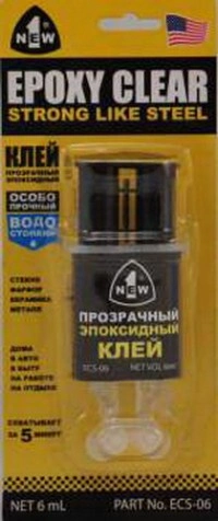 Клей эпоксидный в шприце прозрачный 1NEW
