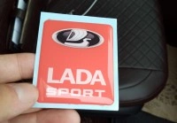 Наклейка LADA Sport объемная на крыло, прозрачная смола
