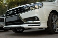 Юбка и клыки для переднего бампера Лада Веста, VTS ASM TUNING
