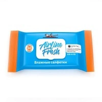 Влажные салфетки для рук (50 шт.) с пластиковым клапаном, Airline