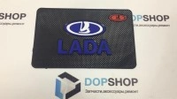 Липучий коврик на панель приборов с логотипом LADA