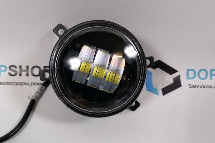 Двухрежимные светодиодные ПТФ Лада Веста, бело-желтый LED 