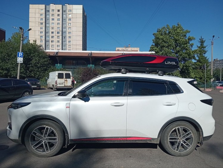 Бокс на крышу ЛЕВЕЛ / Level 450 (длина 190 см), двухсторонний