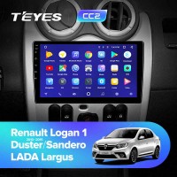 Магнитола Teyes Android Лада Ларгус, Renault Logan 9 дюймов с рамкой