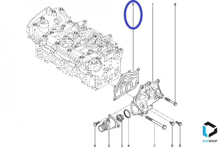 Прокладка корпуса термостата Рено, Лада Ларгус, Ниссан Альмера, 16 клапанов, оригинал 7700104129