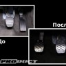 Накладки педалей Лада Х Рей МТ, Рено Логан 2 МТ, комплект, нержавеющая сталь 