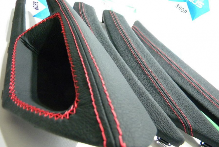 Накладки на внутренние ручки дверей для Лада Веста, ЭКОКОЖА