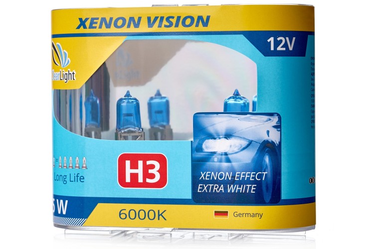 Лампа Н3 белый галоген эффект ксенона 6000 К