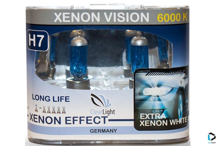 Лампа Н7 белый галоген эффект ксенона 6000 К
