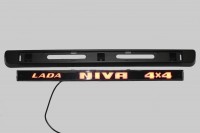 Накладка на крышку багажника Лада НИВА 4х4 с LED подсветкой Sal-Man (сабля)