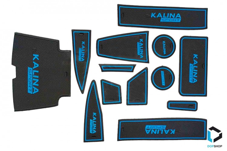 Коврики панели приборов (в ниши) Лада Калина 2 Спорт, комплект 13 шт.